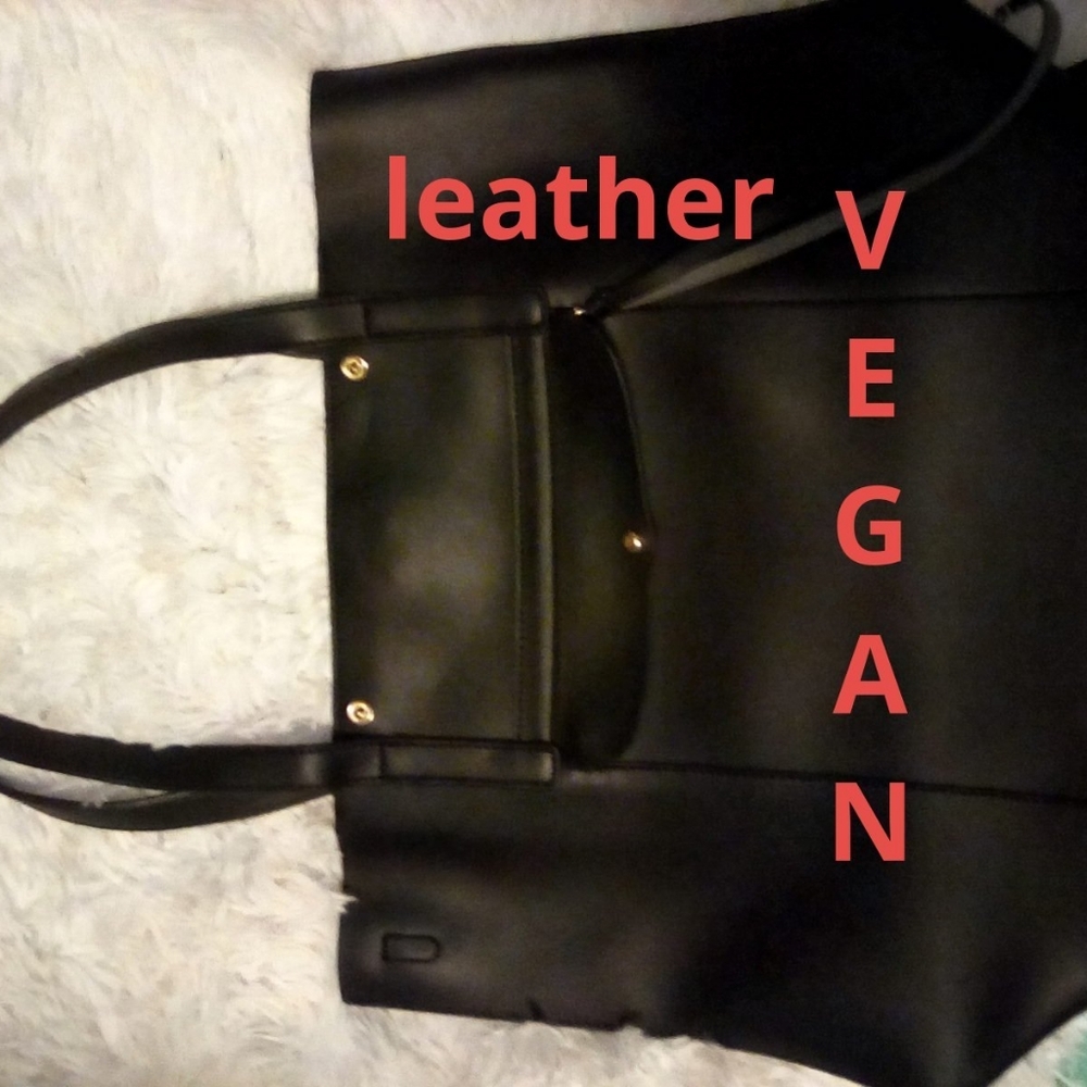 LIONEL VEGAN LEATHER BLACK SATCHEL